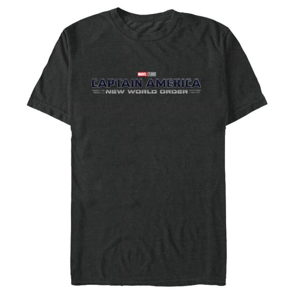 Marvel Studios Captain America: New World Order Movie Logo - Short Sleeve Blended T-Shirt for Adults - Customized-Dark Heather