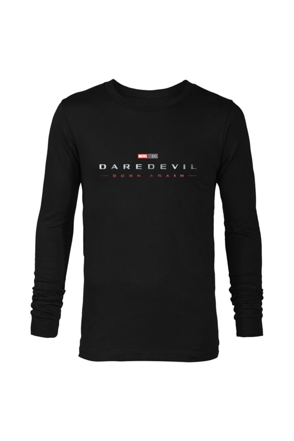Studios Daredevil: Born Again MCU Disney+ Logo - Long Sleeve T-Shirt for Men - Customized-Black