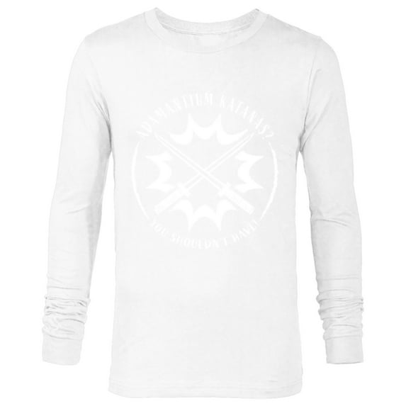 Marvel Studios Deadpool & Wolverine Adamantium Katanas Logo- Long Sleeve T-Shirt for Men - Customized-White