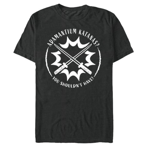 Marvel Studios Deadpool & Wolverine Adamantium Katanas Logo- Short Sleeve Blended T-Shirt for Adults - Customized-Dark Heather