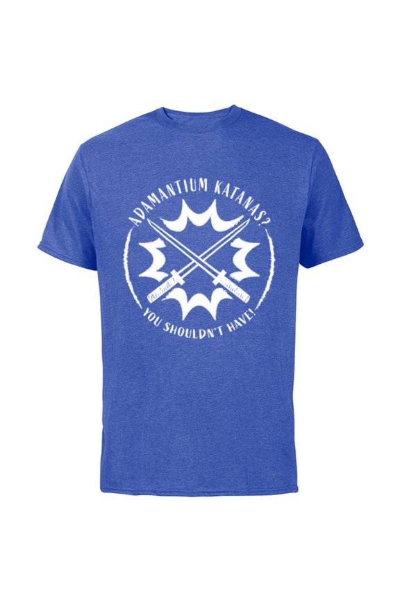 Studios Deadpool & Wolverine Adamantium Katanas Logo- Short Sleeve Cotton T-Shirt for Adults - Customized-Royal Heather
