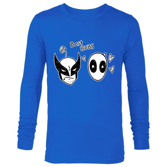 Marvel Studios Deadpool & Wolverine Best Bubs Toony - Long Sleeve T-Shirt for Men - Customized-Navy