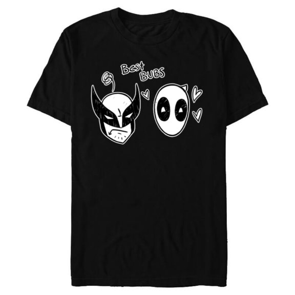 Marvel Studios Deadpool & Wolverine Best Bubs Toony - Short Sleeve Blended T-Shirt for Adults - Customized-Black