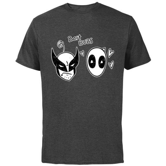 Marvel Studios Deadpool & Wolverine Best Bubs Toony - Short Sleeve Cotton T-Shirt for Adults - Customized-Charcoal
