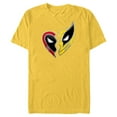 thumbnail image 1 of Marvel Studios Deadpool & Wolverine Best Friends Heart Charm- Short Sleeve Blended T-Shirt for Adults - Customized-Yellow, 1 of 5