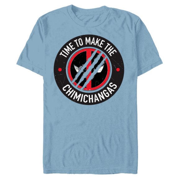 Marvel Studios Deadpool & Wolverine Chimichangas Claw Slash- Short Sleeve Blended T-Shirt for Adults - Customized-Ocean Blue