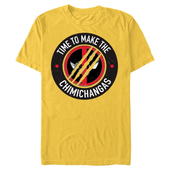 Marvel Studios Deadpool & Wolverine Chimichangas Claw Slash- Short Sleeve Blended T-Shirt for Adults - Customized-Yellow