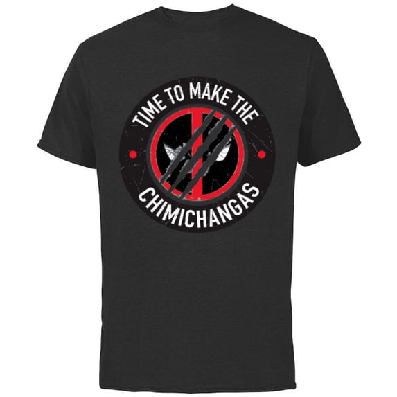 Marvel Studios Deadpool & Wolverine Chimichangas Claw Slash- Short Sleeve Cotton T-Shirt for Adults - Customized-Black