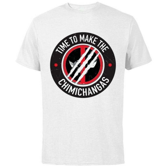 Marvel Studios Deadpool & Wolverine Chimichangas Claw Slash- Short Sleeve Cotton T-Shirt for Adults - Customized-White