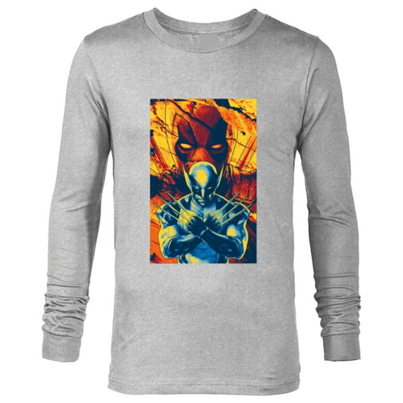 Marvel Studios Deadpool & Wolverine Claw-Slashed Merc - Long Sleeve T-Shirt for Men - Customized-Athletic Heather