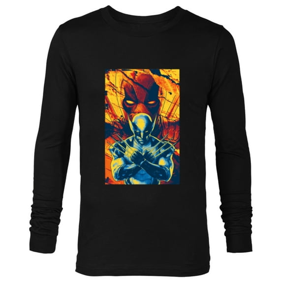 Marvel Studios Deadpool & Wolverine Claw-Slashed Merc - Long Sleeve T-Shirt for Men - Customized-Black
