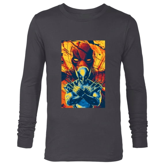 Marvel Studios Deadpool & Wolverine Claw-Slashed Merc - Long Sleeve T-Shirt for Men - Customized-Charcoal Heather