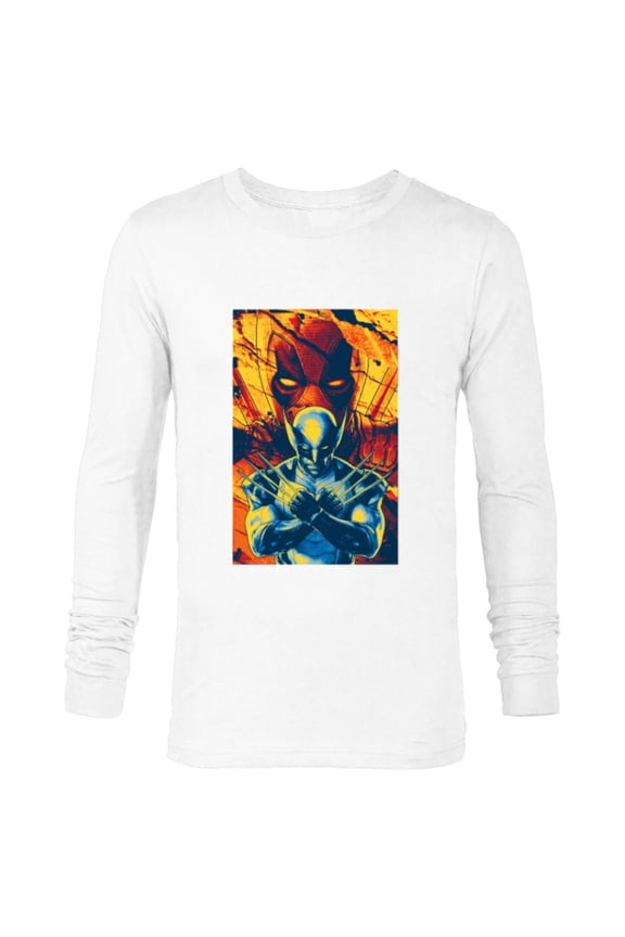 Studios Deadpool & Wolverine Claw-Slashed Merc - Long Sleeve T-Shirt for Men - Customized-White