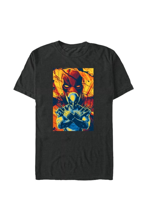 Studios Deadpool & Wolverine Claw-Slashed Merc - Short Sleeve Blended T-Shirt for Adults - Customized-Dark Heather