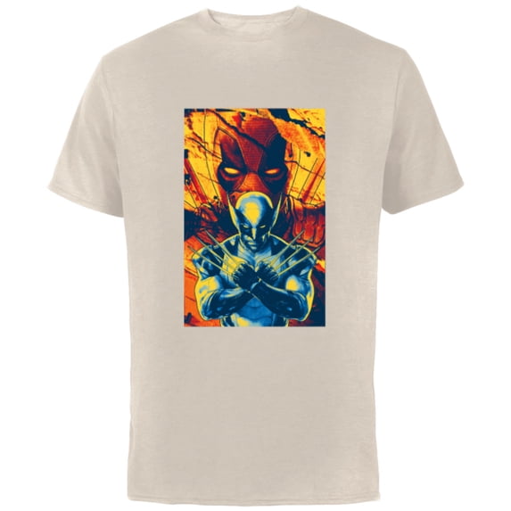Marvel Studios Deadpool & Wolverine Claw-Slashed Merc - Short Sleeve Cotton T-Shirt for Adults - Customized-Natural