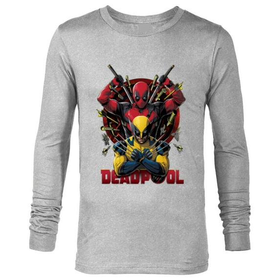 Marvel Studios Deadpool & Wolverine Claws Out Target Team-Up - Long Sleeve T-Shirt for Men - Customized-Athletic Heather