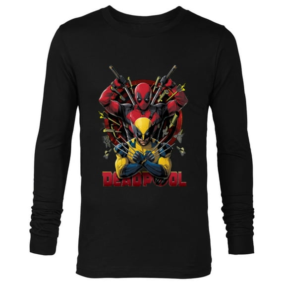 Marvel Studios Deadpool & Wolverine Claws Out Target Team-Up - Long Sleeve T-Shirt for Men - Customized-Black