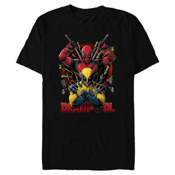 Marvel Studios Deadpool & Wolverine Claws Out Target Team-Up - Short Sleeve Blended T-Shirt for Adults - Customized-Black