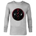 thumbnail image 1 of Marvel Studios Deadpool & Wolverine Claws Slashed Icon- Long Sleeve T-Shirt for Men - Customized-Athletic Heather, 1 of 5