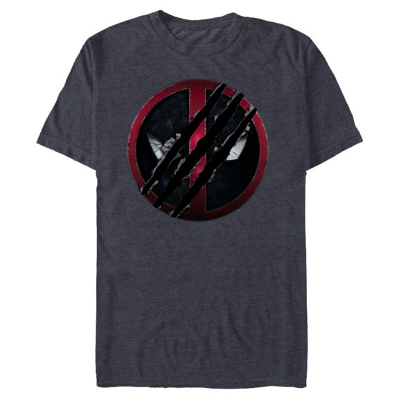 Marvel Studios Deadpool & Wolverine Claws Slashed Icon- Short Sleeve Blended T-Shirt for Adults - Customized-Navy Heather