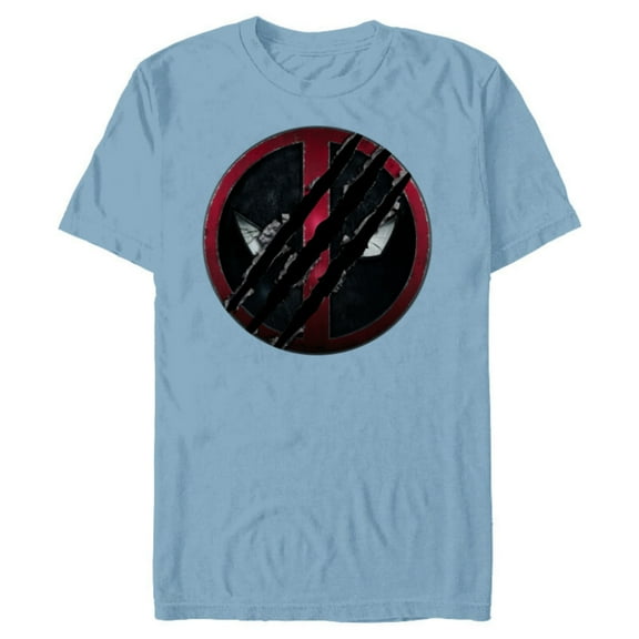 Marvel Studios Deadpool & Wolverine Claws Slashed Icon- Short Sleeve Blended T-Shirt for Adults - Customized-Ocean Blue
