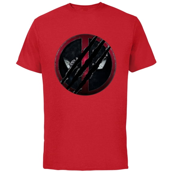 Marvel Studios Deadpool & Wolverine Claws Slashed Icon- Short Sleeve Cotton T-Shirt for Adults - Customized-Red