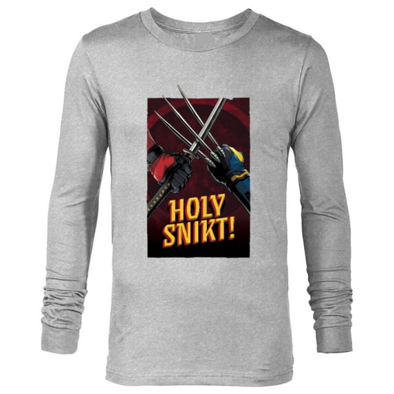 Marvel Studios Deadpool & Wolverine Claws Sword Holy Snikt!- Long Sleeve T-Shirt for Men - Customized-Athletic Heather