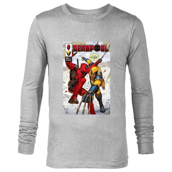 Marvel Studios Deadpool & Wolverine Comic Cover Best Bubs - Long Sleeve T-Shirt for Men - Customized-Athletic Heather