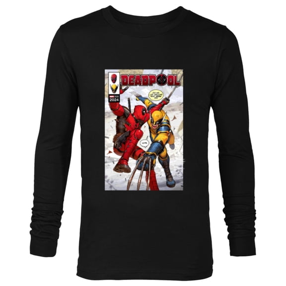 Marvel Studios Deadpool & Wolverine Comic Cover Best Bubs - Long Sleeve T-Shirt for Men - Customized-Black