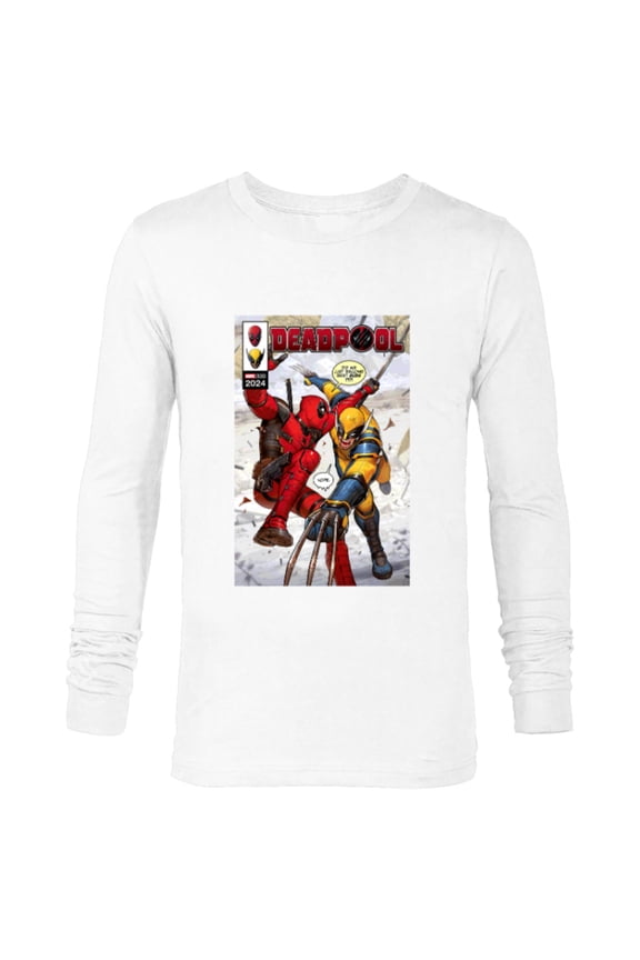 Studios Deadpool & Wolverine Comic Cover Best Bubs - Long Sleeve T-Shirt for Men - Customized-White