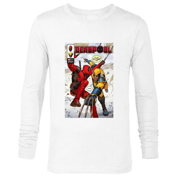 Marvel Studios Deadpool & Wolverine Comic Cover Best Bubs - Long Sleeve T-Shirt for Men - Customized-White