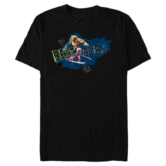 Marvel Studios Deadpool & Wolverine Deadpool Best Bubs Snikt - Short Sleeve Blended T-Shirt for Adults - Customized-Black