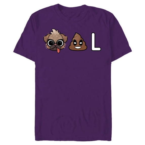 Marvel Studios Deadpool & Wolverine Dogpool Dog Poo L Emoji- Short Sleeve Blended T-Shirt for Adults - Customized-Purple