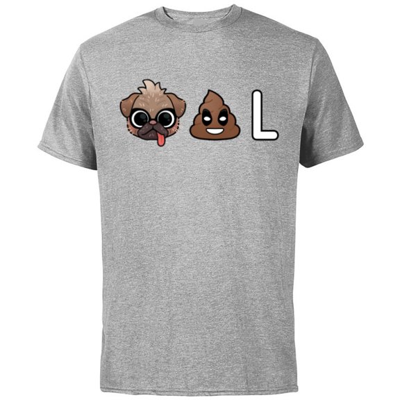 Marvel Studios Deadpool & Wolverine Dogpool Dog Poo L Emoji- Short Sleeve Cotton T-Shirt for Adults - Customized-Athletic Heather