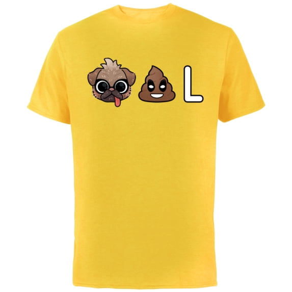 Marvel Studios Deadpool & Wolverine Dogpool Dog Poo L Emoji- Short Sleeve Cotton T-Shirt for Adults - Customized-Yellow