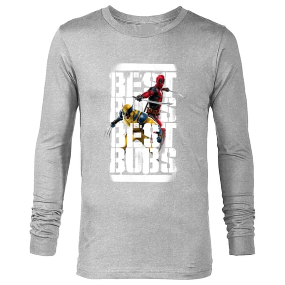 Marvel Studios Deadpool & Wolverine Double Best Bubs - Long Sleeve T-Shirt for Men - Customized-Athletic Heather
