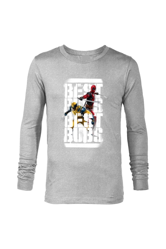 Studios Deadpool & Wolverine Double Best Bubs - Long Sleeve T-Shirt for Men - Customized-Athletic Heather