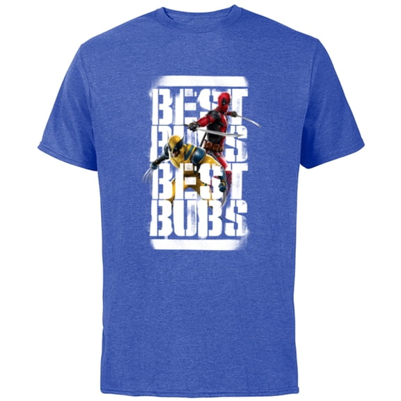 Marvel Studios Deadpool & Wolverine Double Best Bubs - Short Sleeve Cotton T-Shirt for Adults - Customized-Royal Heather