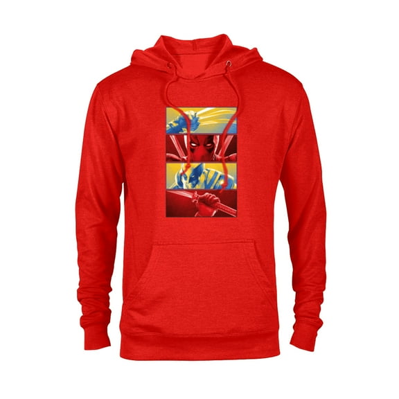 Marvel Studios Deadpool & Wolverine Face-Off Claws vs Katana - Pullover Hoodie for Adults - Customized-Red