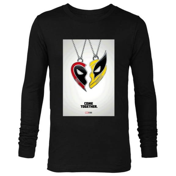 Marvel Studios Deadpool & Wolverine Friends Heart Poster- Long Sleeve T-Shirt for Men - Customized-Black