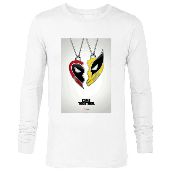 Marvel Studios Deadpool & Wolverine Friends Heart Poster- Long Sleeve T-Shirt for Men - Customized-White
