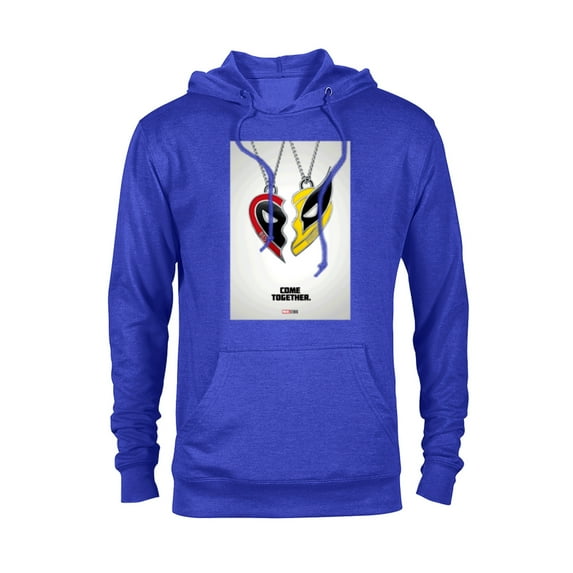 Marvel Studios Deadpool & Wolverine Friends Heart Poster- Pullover Hoodie for Adults - Customized-Royal
