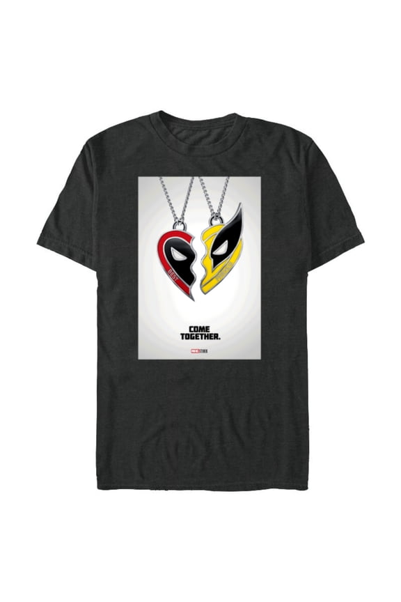 Studios Deadpool & Wolverine Friends Heart Poster- Short Sleeve Blended T-Shirt for Adults - Customized-Dark Heather