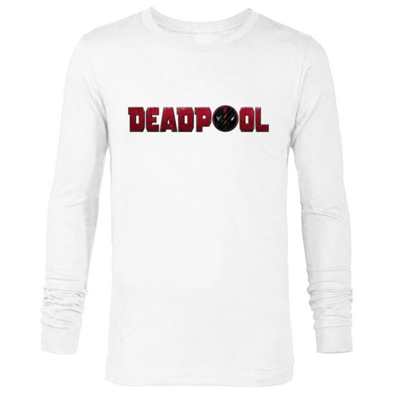 Marvel Studios Deadpool & Wolverine Logo Claw Slash Symbol- Long Sleeve T-Shirt for Men - Customized-White