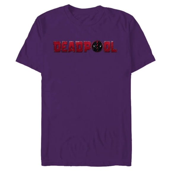 Marvel Studios Deadpool & Wolverine Logo Claw Slash Symbol- Short Sleeve Blended T-Shirt for Adults - Customized-Purple