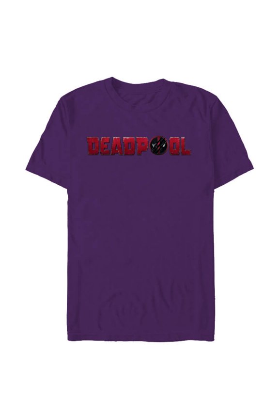Studios Deadpool & Wolverine Logo Claw Slash Symbol- Short Sleeve Blended T-Shirt for Adults - Customized-Purple