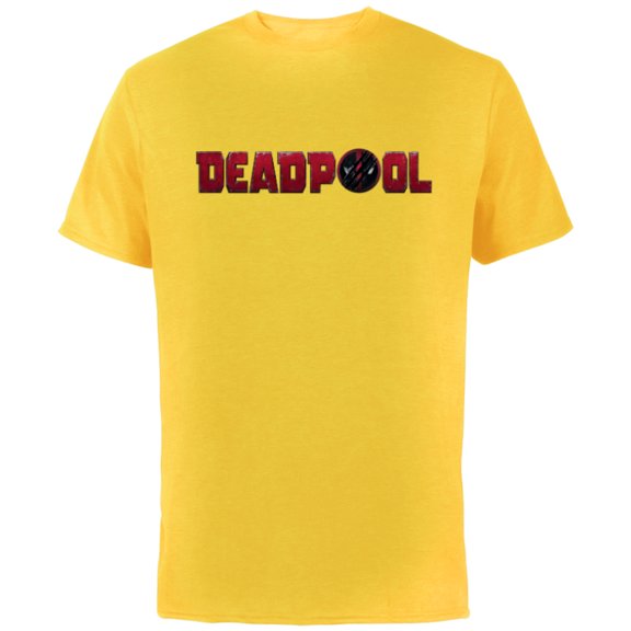 Marvel Studios Deadpool & Wolverine Logo Claw Slash Symbol- Short Sleeve Cotton T-Shirt for Adults - Customized-Yellow