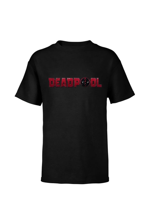 Studios Deadpool & Wolverine Logo Claw Slash Symbol- Short Sleeve T-Shirt for Kids - Customized-Black