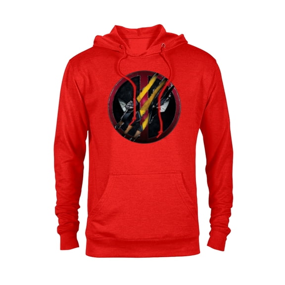 Marvel Studios Deadpool & Wolverine Mask Claw-Slashed Icon - Pullover Hoodie for Adults - Customized-Red