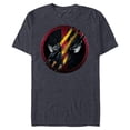 thumbnail image 1 of Marvel Studios Deadpool & Wolverine Mask Claw-Slashed Icon - Short Sleeve Blended T-Shirt for Adults - Customized-Navy Heather, 1 of 5